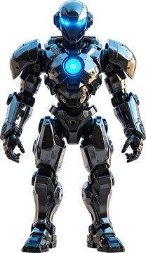 3D Robot Soldier PNG transparent background isolated render