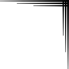 Obraz premium black line corner frame decoration