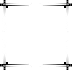 black line corner frame decoration