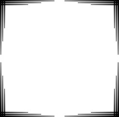 black line corner frame decoration