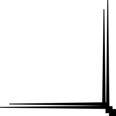 black line corner frame decoration
