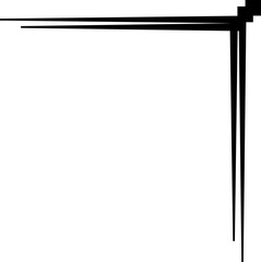 black line corner frame decoration