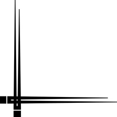 black line corner frame decoration