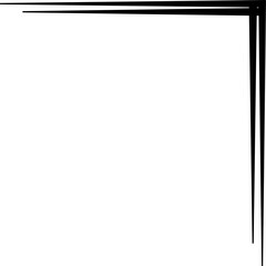 black line corner frame decoration