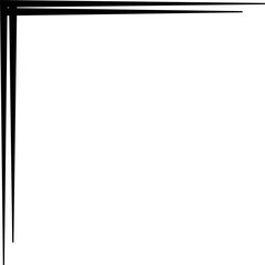 black line corner frame decoration