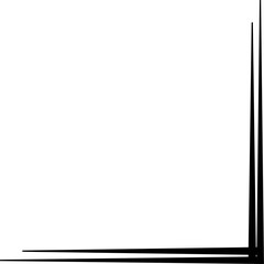 black line corner frame decoration
