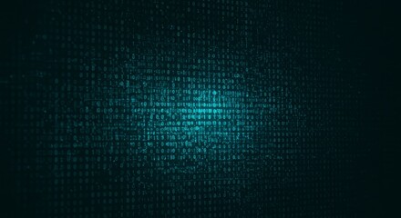 Coding screen with binary numbers, glowing holographic effect, IT software concept, isolated PNG