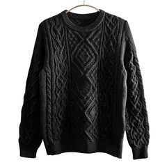 Black sweater on transpart background