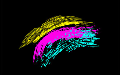 Modern Neon Grunge Texture with Paint Splatter Effect.