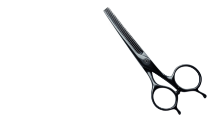 Thinning scissors isolated on transparent background for hair cutting and styling
