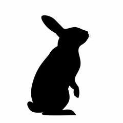 Rabbit silhouette in vector Illustration. Multipurpose for template,  festive decorations, postcards, shop, logos, etc