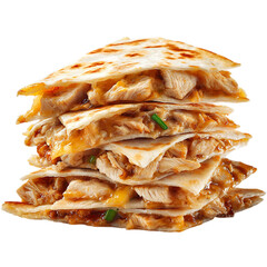 Chicken Quesadilla on transpart background