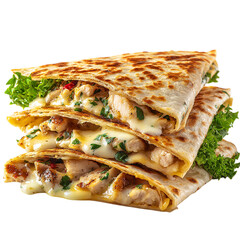 Chicken Quesadilla on transpart background