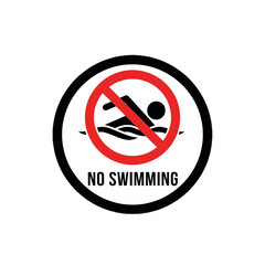 no swimmig sign