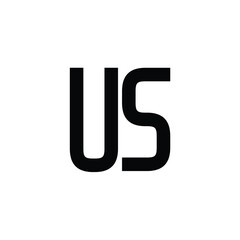 US monogram logo design letter text name symbol monochrome logotype alphabet character simple logo