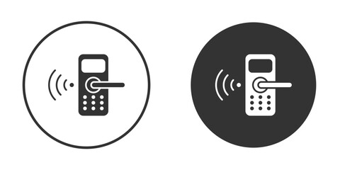 Smart lock icon or Logo. Flat Style vector EPS.