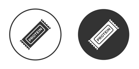 Protein bar icon or Logo. Flat Style vector EPS.