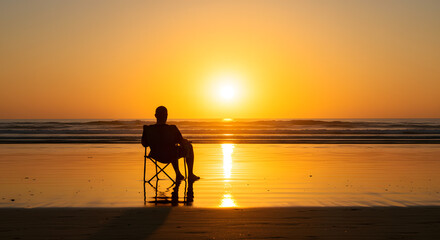 Golden Hour Beachside Contemplation