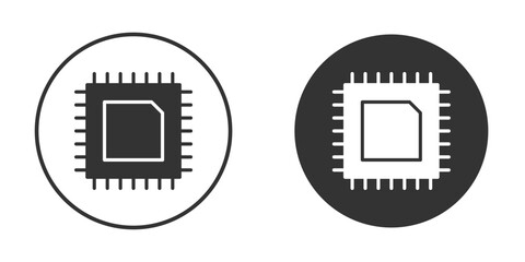 Processor icon or Logo. Flat Style vector EPS.