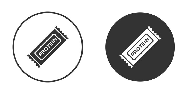 Protein bar icon or Logo. Flat Style vector EPS.