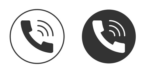 Phone call icon or Logo. Flat Style vector EPS.
