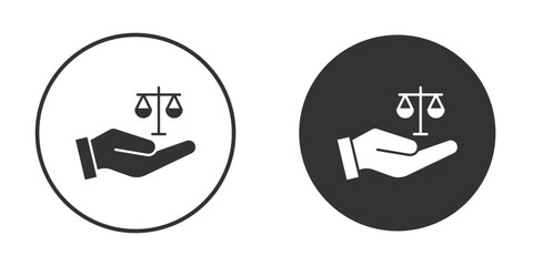 Law icon or Logo. Flat Style vector EPS.