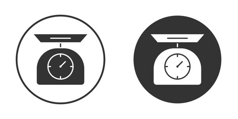 Kitchen scales icon or Logo. Flat Style vector EPS.