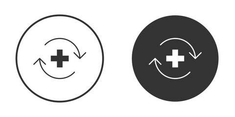Health recovery icon or Logo. Flat Style vector EPS.