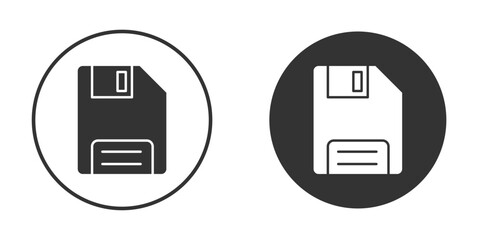 Floppy disk icon or Logo. Flat Style vector EPS.