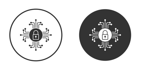 Fototapeta premium Cyber security icon or Logo. Flat Style vector EPS.