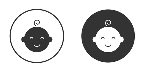 Baby icon or Logo. Flat Style vector EPS.