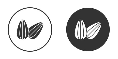 Almond icon or Logo. Flat Style vector EPS.