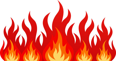 Fire flame PNG with transparent background, burning hot flame illustration for heat, energy, danger, campfire, explosion, bonfire, poster, digital artwork, and creative design projects