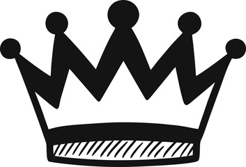 Crown icon PNG with transparent background, simple luxury royal crown symbol illustration for logo, decoration, poster, scrapbook, digital artwork, fashion, and creative design projects
