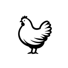 Classic Hen Vector Illustration – Rural Farm Poultry Design