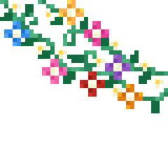Pixel art of Flower Vines