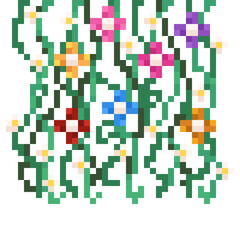 Pixel art of Flower Vines