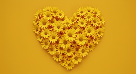 Golden Bloom Heart