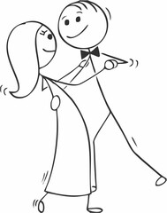 Ballroom Dance Couple Vector ...