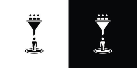 sales conversion icon design illustration. icon concept in flat