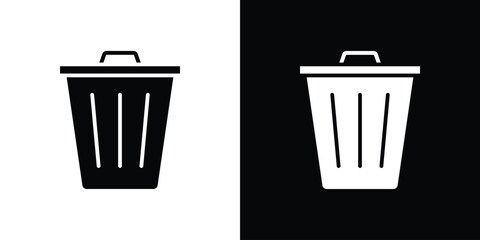 Trash icon design illustration. icon concept in flat