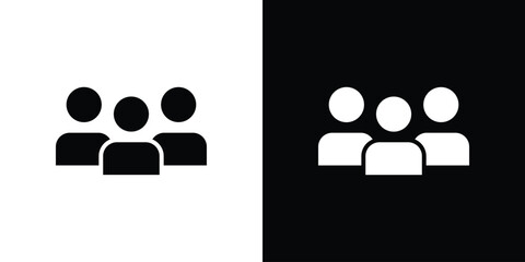 People group icon design illustration. icon concept in flat