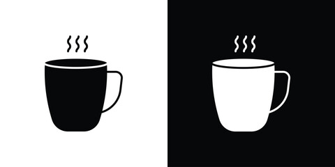 Mug icon design illustration. icon concept in flat