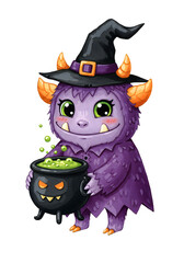 Whimsical Gouache Illustration of a Cute Fox in a Forest Setting png alpha channel isolated on transparent background