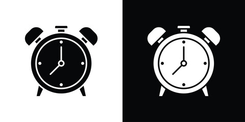 Clock icon design illustration. icon concept in flat