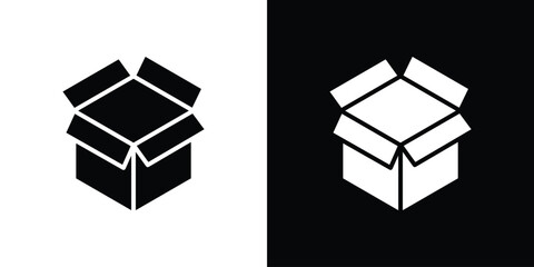 Box opened icon design illustration. icon concept in flat