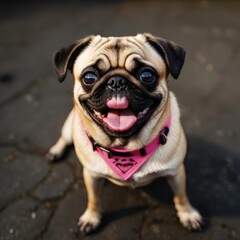 Obraz premium pug dog portrait