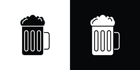 Beer mug icon design illustration. icon concept in flat