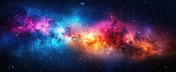 Naklejka premium Colorful nebulae and stars in deep space