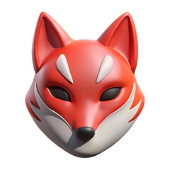 Fototapeta premium Japanese Kitsune Fox Mask Illustration